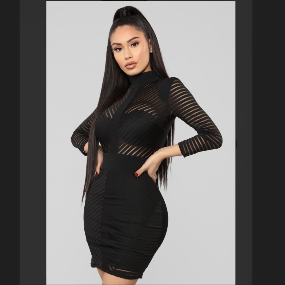 Black Striped Dress